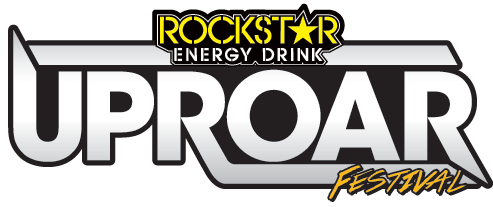 The logo for rockstar energy drink uproar festival.