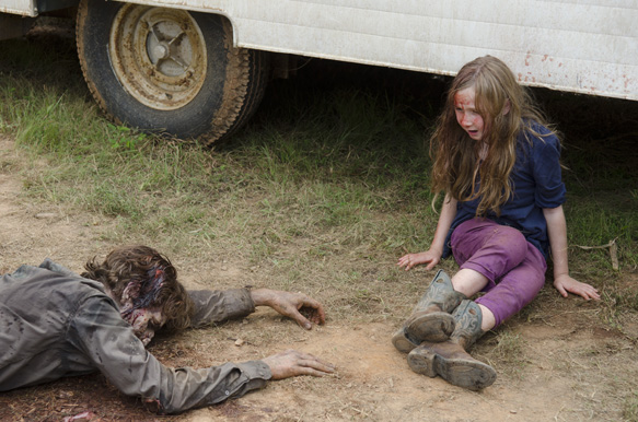 Meghan (Meyrick Murphy) and Walker - The Walking Dead _ Season 4, Episode 7 - Photo Credit: Gene Page/AMC