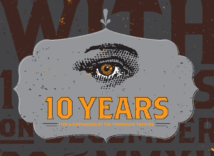 A poster for an evening with eyes 10 years.