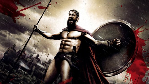 GERARD BUTLER portray Leonidas, the king of Sparta who, along with 300 soldiers, battles to prevent the Persian army from invading all of Greece in Warner Bros. Pictures’, Legendary Pictures’ and Virtual Studios’ action drama “300,” distributed by Warner Bros. Pictures.