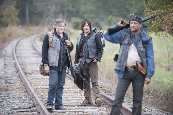 Jeff Kober, Daryl Dixon (Norman Reedus) and Davi Jay - The Walking Dead _ Season 4, Episode 15 - Photo Credit: Gene Page/AMC