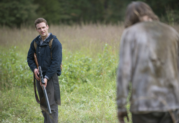 Ross Marquand as Aaron - The Walking Dead _ Season 5, Episode 13 - Photo Credit: Gene Page/AMC