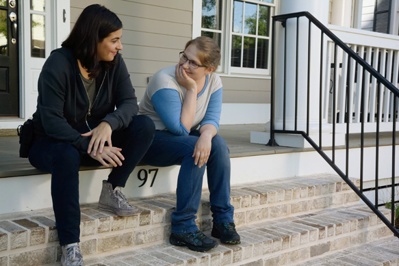 Alanna Masterson as Tara Chambler and Merritt Weaver as Denise - The Walking Dead _ Season 5, Episode 5 - Photo Credit: Gene Page/AMC