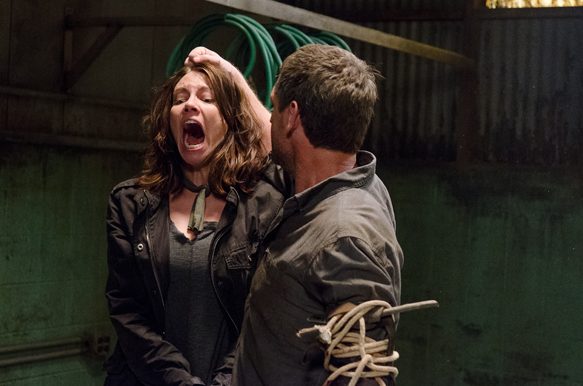 Lauren Cohan as Maggie Greene and ? - The Walking Dead _ Season 6, Episode 13 - Photo Credit: Gene Page/AMC