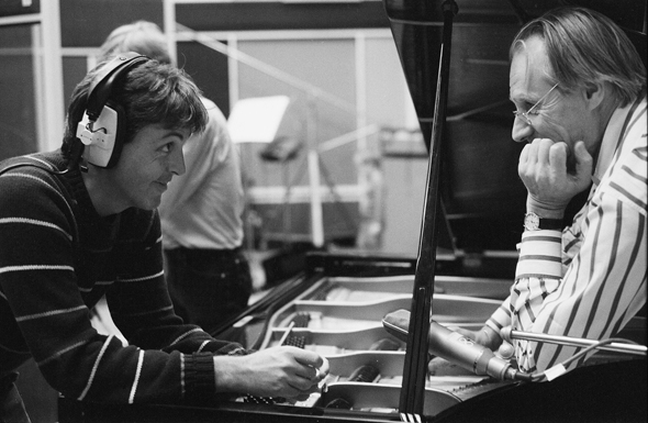 Paul McCartney and George Martin 