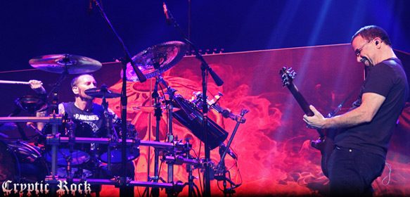 Shannon Larkin and Tony Rombola performing with Godsmack in Camden, NJ 8-26-14