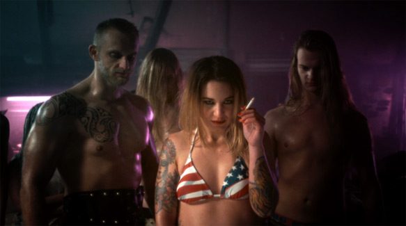 Still from The Charm The Fury's "Down On The Ropes" music video. 