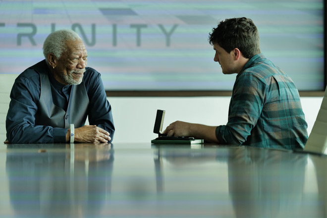 Morgan Freeman and Josh Hutcherson in 57 Seconds 