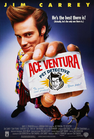 Ace Ventura: Pet Detective, Jim Carrey, movie poster 