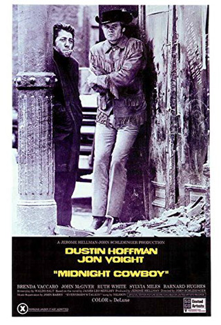 A poster Midnight Cowboy Dustin Hoffman Jon Voight
