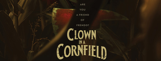 Clown in a Cornfield movie 2025 art