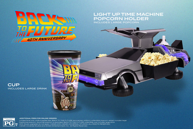 Back to the Future / DeLorean Popcorn Bucket and commemorative cup