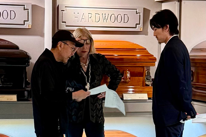John W. Kim, Candy Clark, & Jake Choi on the set of 2026's Reunion